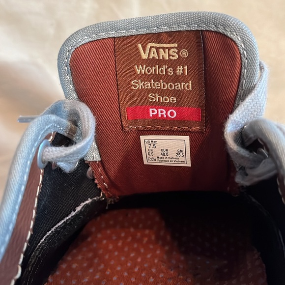 Vans Chima Ferguson Pro. Brushed Twill Grey Skate Shoe. Size 7.5 - Picture 6 of 14